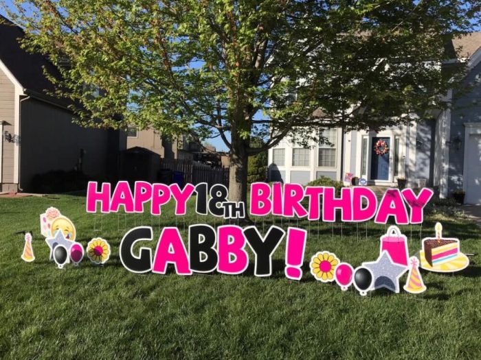 kc south metro girl birthday signs