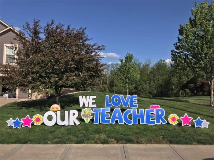 teach lawn signs kc south metro